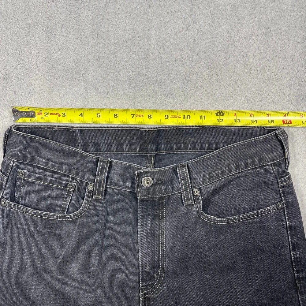 Levi's 511 Skinny Jeans Mens 34(32)x29(28.5) Black Faded Denim 100% Cotton